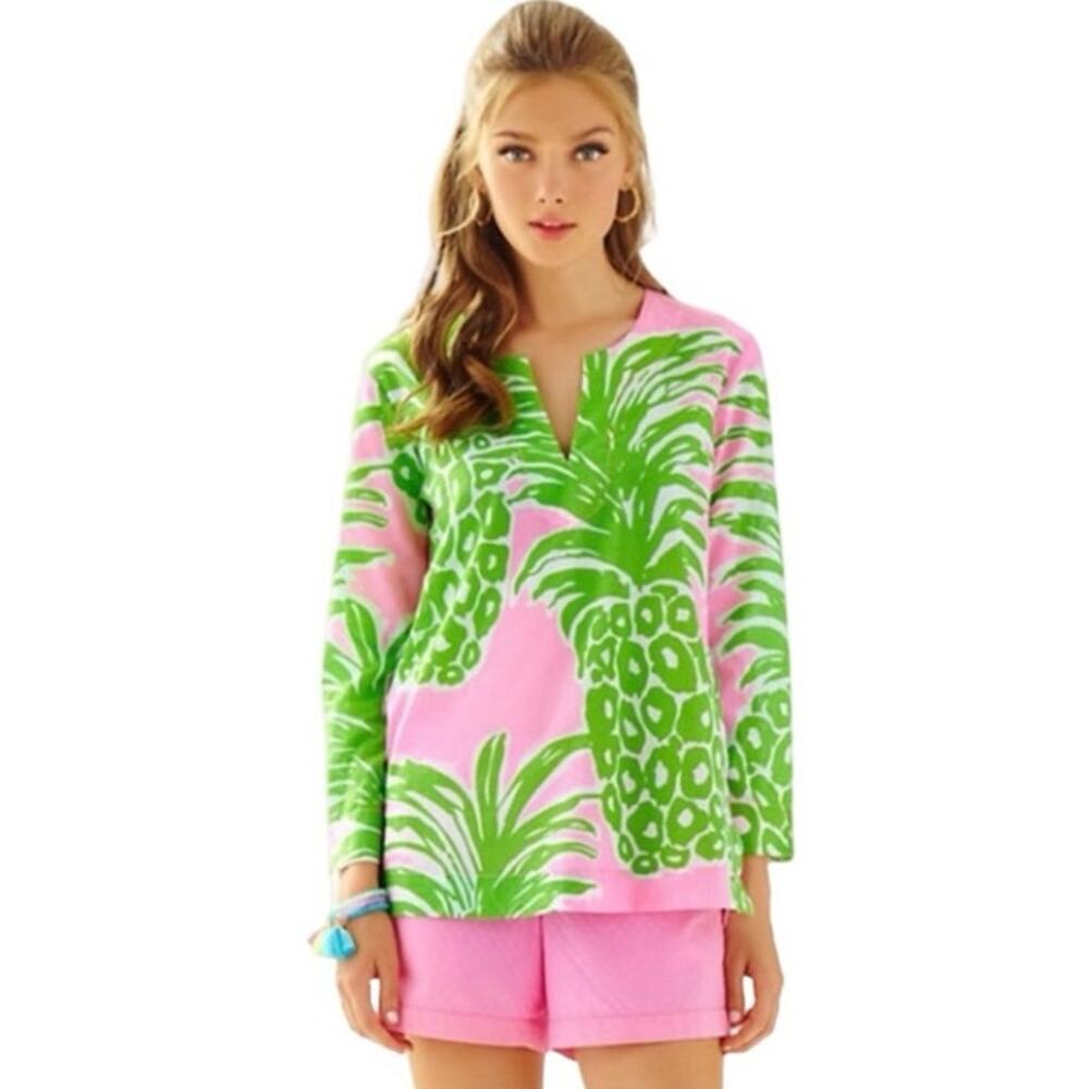 Lilly Pulitzer Women’s Amelia Island Tunic Pink Pout Flamenco Size XXS